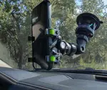 Railblaza Anchorpoint Smartphone Holder mounted with Suction Cup
