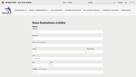 Creare un conto cliente Tenten-Boats