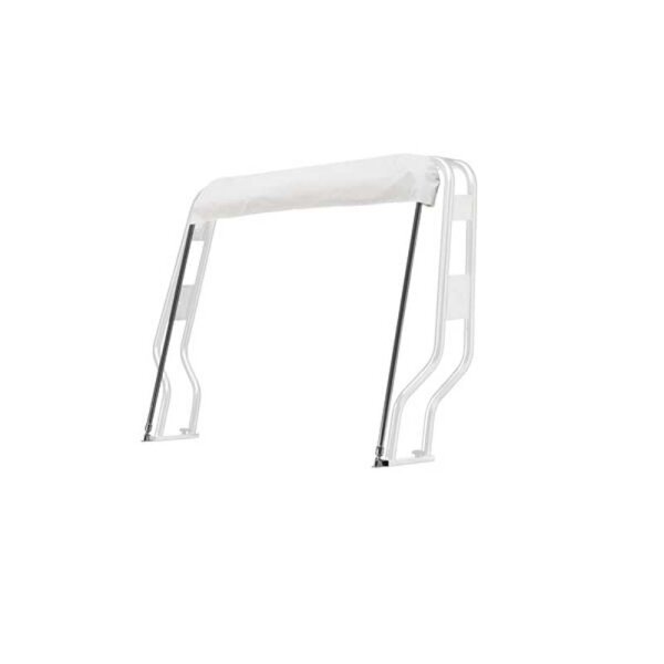 Bimini-Top / Tendalino parasole JOLLY per porta-attrezzi / Roll-Bar "GOMMONE" Larghezza 155 cm - bianco