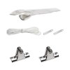 Bimini-Top / Tettuccio parasole UNIVERSALE per portattrezzi / Roll-Bar "BARCA" Larghezza 170 cm - grigio