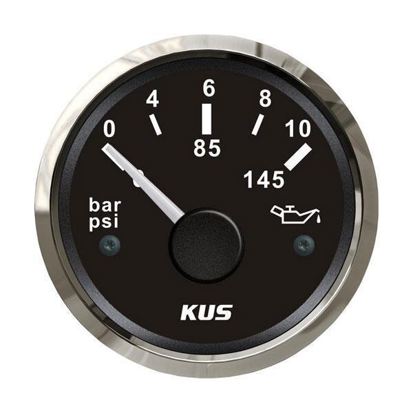 KUS oil pressure gauge 0-10 bar - black