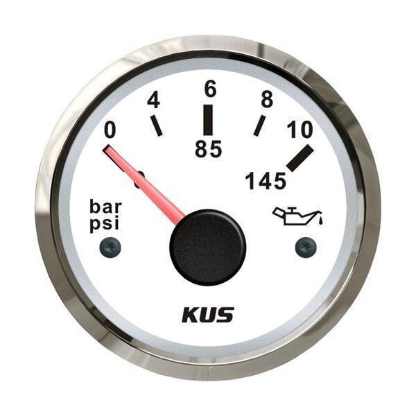 Indicatore di pressione olio KUS 0-5 bar - bianco