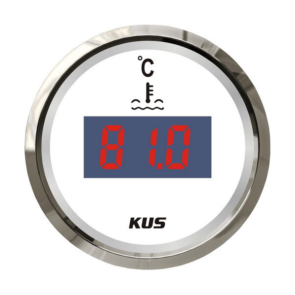 KUS Indicatore di temperatura per acqua di raffreddamento motore (digitale) - bianco