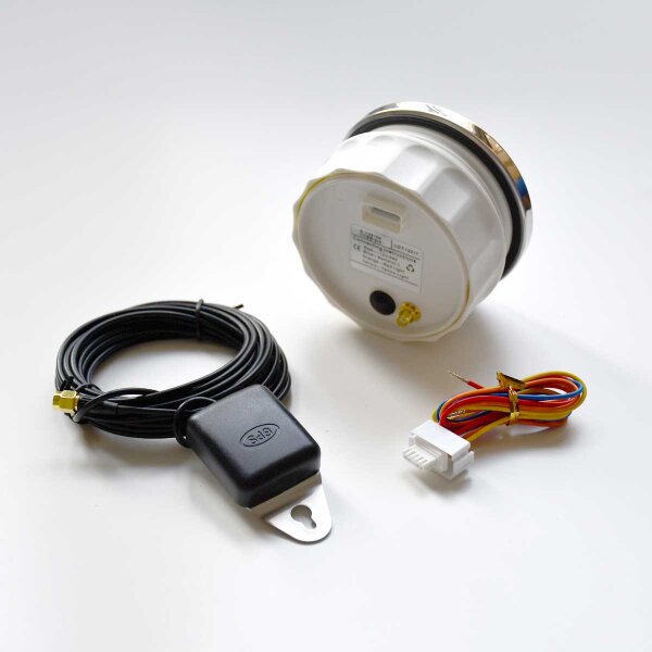 Tachimetro GPS KUS con indicatore di velocità e rotta da 0 a 15 nodi / 27 km/h - nero