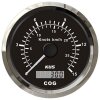 KUS Analog GPS Speedometer with Digital Course LCD (0–15 knots / 27 km/h) - Black