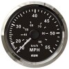 KUS Analog Dynamic Pressure Speedometer (0–55 mph / 100 km/h) - Black
