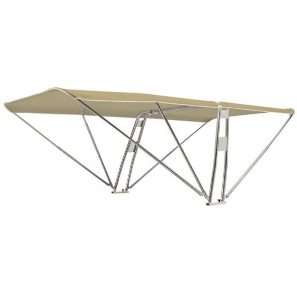 Bimini-Top / Tendalino SUPERIOR con portattrezzi BARCA  - Larghezza 215 cm / Altezza 130 cm - Dune (5026)