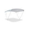 Bimini-Top / Tettuccio parasole ELEGANCE PLUS con 3 archi / Altezza 140 cm - Larghezza 215 cm grigio